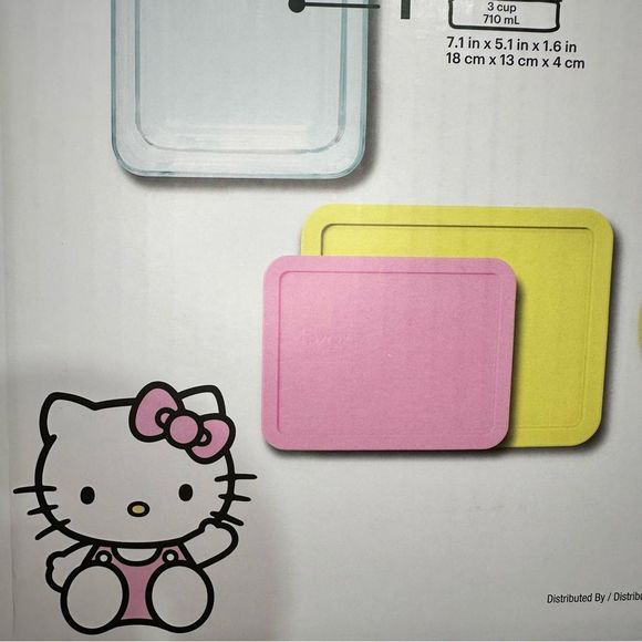 🖤 Pyrex | Hello Kitty Decorated Glass Food Storage - Picture 6 of 8